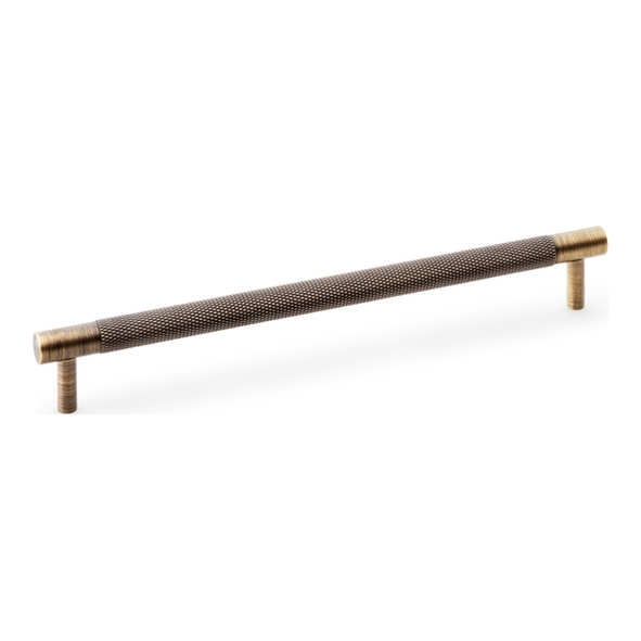 AW810-224-AB • 224mm c/c • Antique Brass • Alexander & Wilks Brunel Knurled T-Bar Cupboard Handle